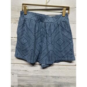Bixby Nomad Shorts Girls Size 12/14 Blue Geometric Diamond Print EUC